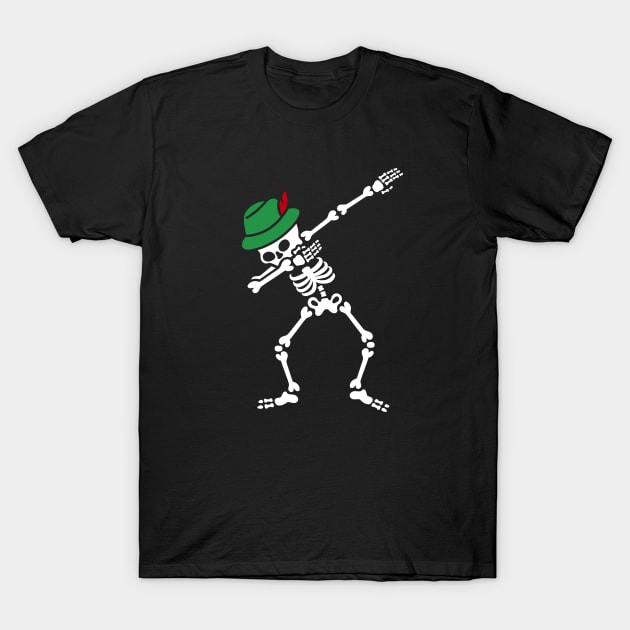 Dab Skeleton Oktoberfest Hat T-Shirt by LaundryFactory